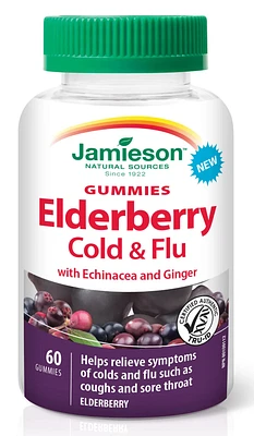 JAMIESON Elderberry Cold & Flu (Elderberry - 60 gummies)