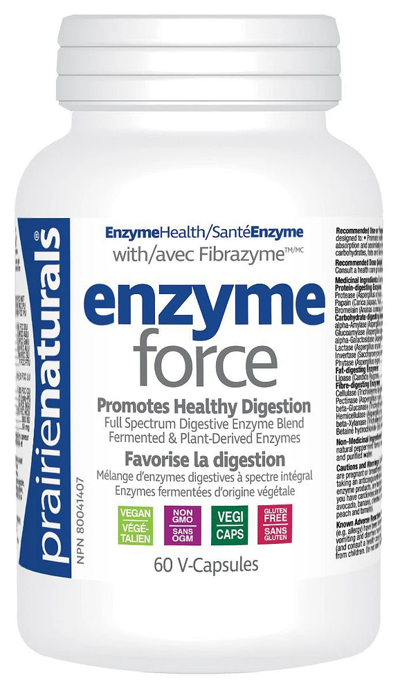 PRAIRIE NATURALS Enzyme Force (60 veg caps)