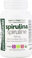 PRAIRIE NATURALS Organic Spirulina (500 mg - 180 tabs)