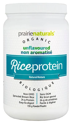PRAIRIE NATURALS Organic Rice Protein (Unflavoured -720 gr)