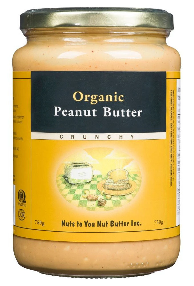 NUTS TO YOU Organic Peanut Butter Crunchy ( gr