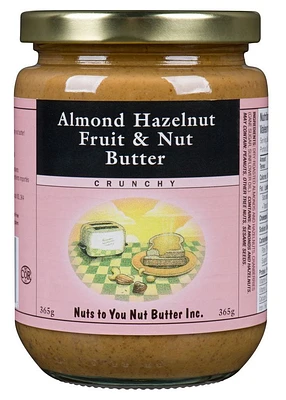 NUTS TO YOU Almond Hazelnut Fruit & Nut Butter (Crunchy - 365 gr)