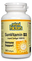 NATURAL FACTORS SunVitamin D3 (1000 IU - 360 sgels)
