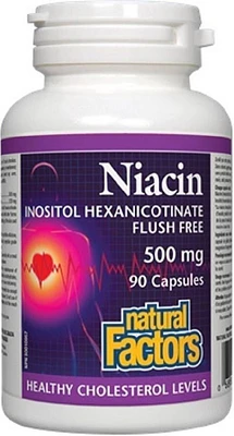 NATURAL FACTORS Niacin No Flush (500mg - 90 caps)