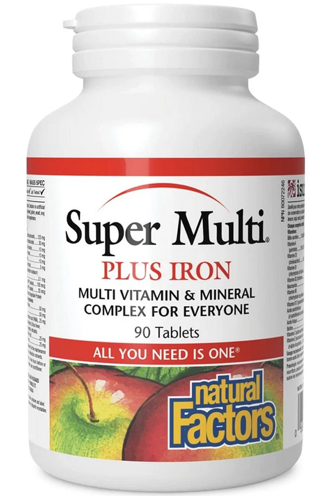 NATURAL FACTORS Super Multi Plus Iron ( tabs