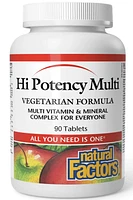 NATURAL FACTORS Hi Potency Multi Vegetarian Formula ( tabs