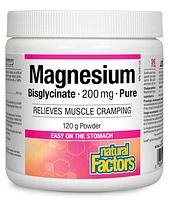 NATURAL FACTORS Magnesium Bisglycinate (200 mg - 120 gr)