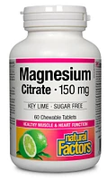 NATURAL FACTORS Magnesium Citrate Key Lime (150 mg - 60 chew)
