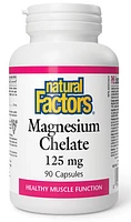 NATURAL FACTORS Magnesium Chelate (125 mg - 90 caps)