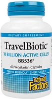 NATURAL FACTORS TravelBiotic (10 Billion - 60 veg caps)