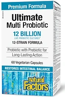 NATURAL FACTORS Ultimate Multi Probiotic (12 Billion - 60 vcaps)