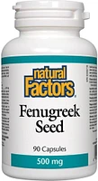 NATURAL FACTORS Fenugreek (500 mg - 90 caps)