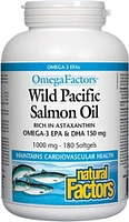 NATURAL FACTORS Wild Pacific Salmon Oil (1000 mg - 180 caps)