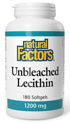 NATURAL FACTORS Unbleached Lecithin (1200 mg - 180 sgels)