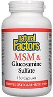 NATURAL FACTORS MSM & GLS (180 caps)