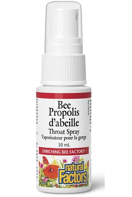 NATURAL FACTORS Bee Propolis Throat Spray 65% Extract  (30 ml)