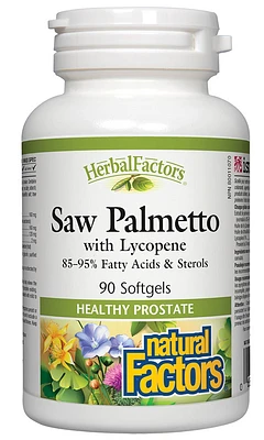 HERBAL FACTORS Saw Palmetto w/Lycopene (90 caps )
