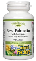HERBAL FACTORS Saw Palmetto w/Lycopene (90 caps )