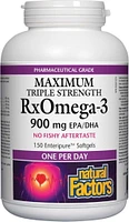 NATURAL FACTORS RxOmega-3 (900 mg - 150 sgels)