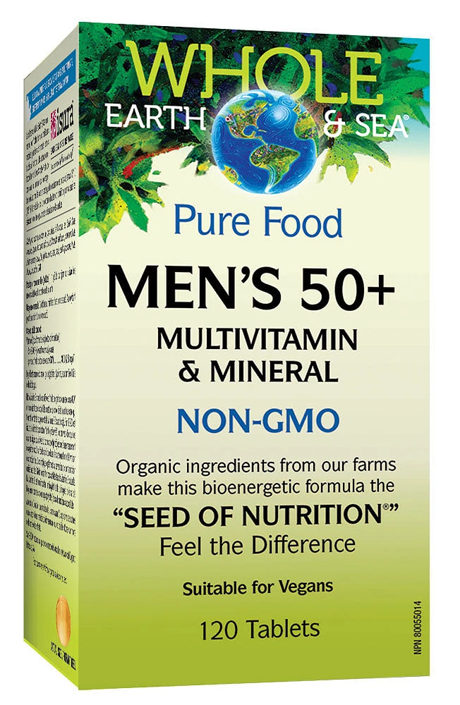 WHOLE EARTH & SEA Men's 50+ Multivitamin & Mineral (120 tabs)