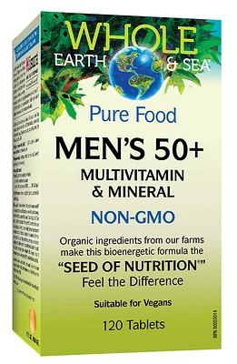 WHOLE EARTH & SEA Men's 50+ Multivitamin & Mineral (120 tabs)