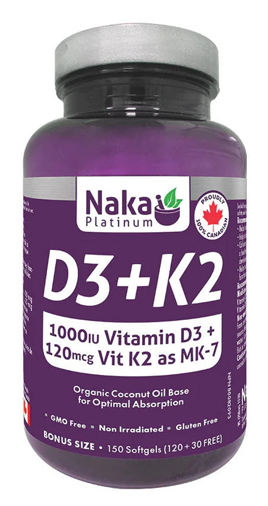 NAKA PLATINUM D3 + K2 (150 sgels)