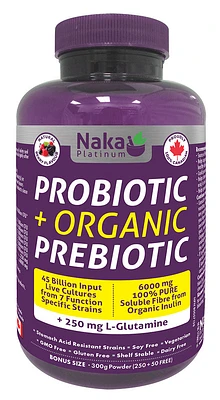 NAKA Platinum Probiotic + Organic Prebiotic Shelf Stable (Berry - 300 gr)
