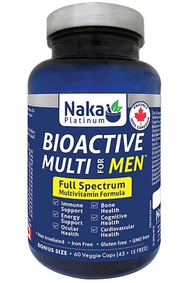 NAKA Platinum Bioactive Multi for Men (60 veg caps)