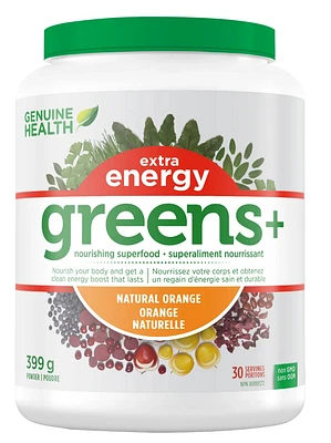 GENUINE HEALTH Greens+ Extra Energy (Orange - 399 gr)