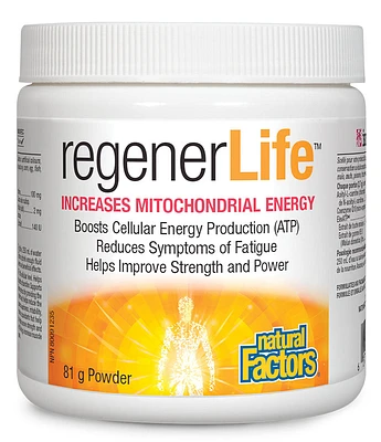 NATURAL FACTORS regenerlife Mitochondrial Energy (Pwd - 81 gr)