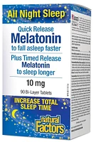 NATURAL FACTORS Quick Release Melatonin Time Release (10 mg - 90 tabs)