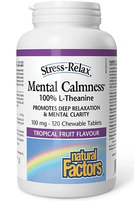 NATURAL FACTORS STRESS RELAX Mental Calmness (100 mg - 120 chewables)