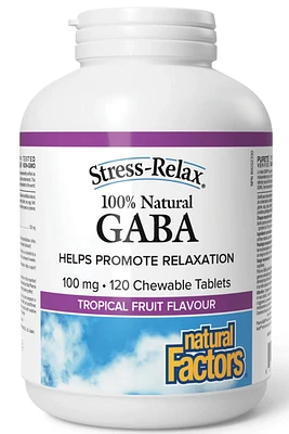 NATURAL FACTORS STRESS RELAX Gaba (120 Chewables)
