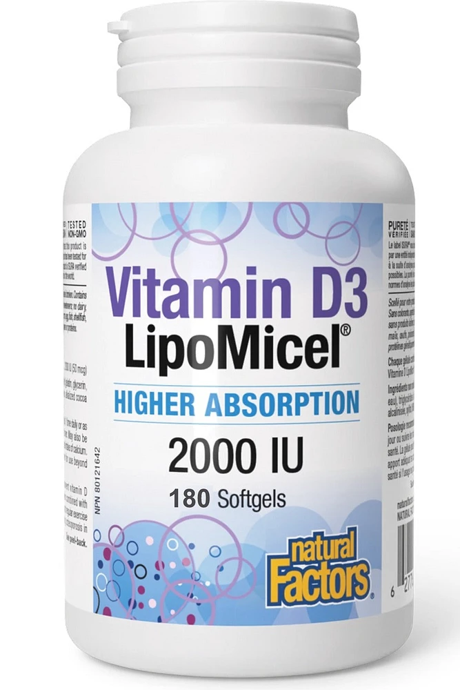 NATURAL FACTORS Vitamin D3 LipoMicel (2000 IU