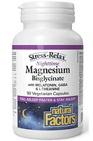 STRESS RELAX Nighttime Magnesium Bisglycinate (90 veg caps)