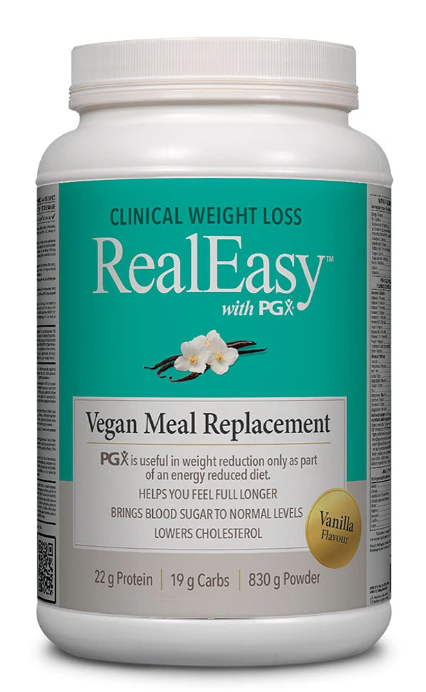 RealEasy™ with PGX® Vegan Meal Replacement (Vanilla - 830 gr)