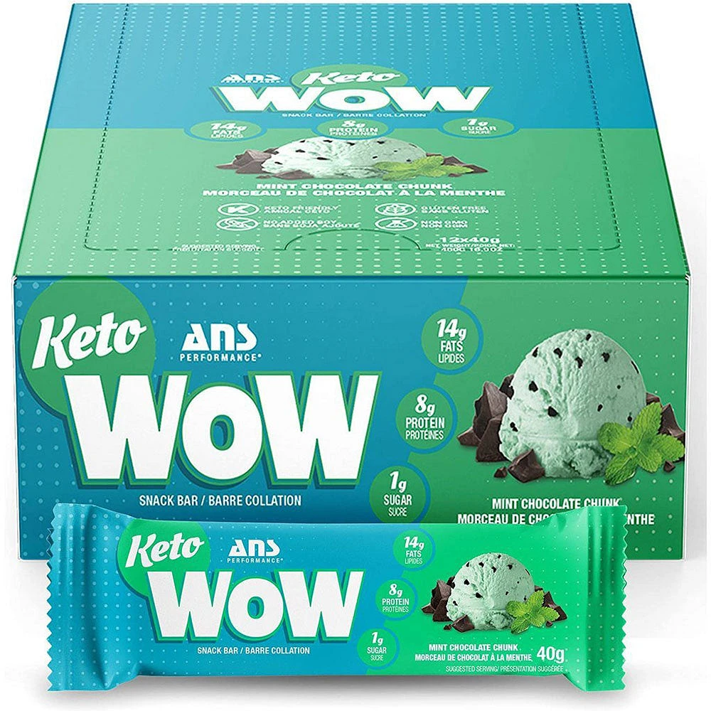 ANS PERFORMANCE KetoWOW Bar Mint Chocolate Chunk (Box 12 x 40 gr)