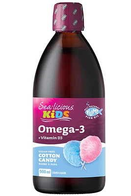SEA-LICIOUS Kids Omega 3 + D (Cotton Candy - 500 ml)