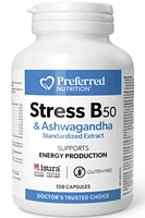 PREFERRED NUTRITION Stress B50 Ashwagandha (120 veg caps)