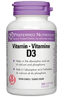 PREFERRED NUTRITION Vitamin D3 (180 softgels)