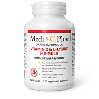 Medi-C Plus Vitamin C & L-Lysine with Calcium Ascorbate (150 veg caps)