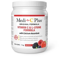 Medi-C Plus Vitamin C & L-Lysine with Calcium Ascorbate (Berry