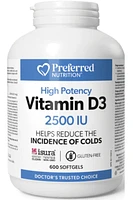 PREFERRED NUTRITION Vitamin D3 (2500 IU - 600 sgls)