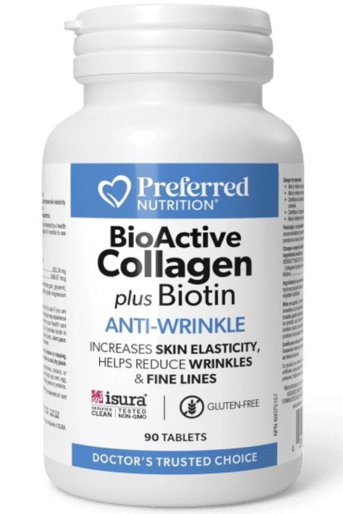 PREFERRED NUTRITION BioActive Collagen plus Biotin (90 tabs