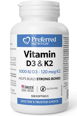 PREFERRED NUTRITION Vitamin K2 & D3 ( softgels