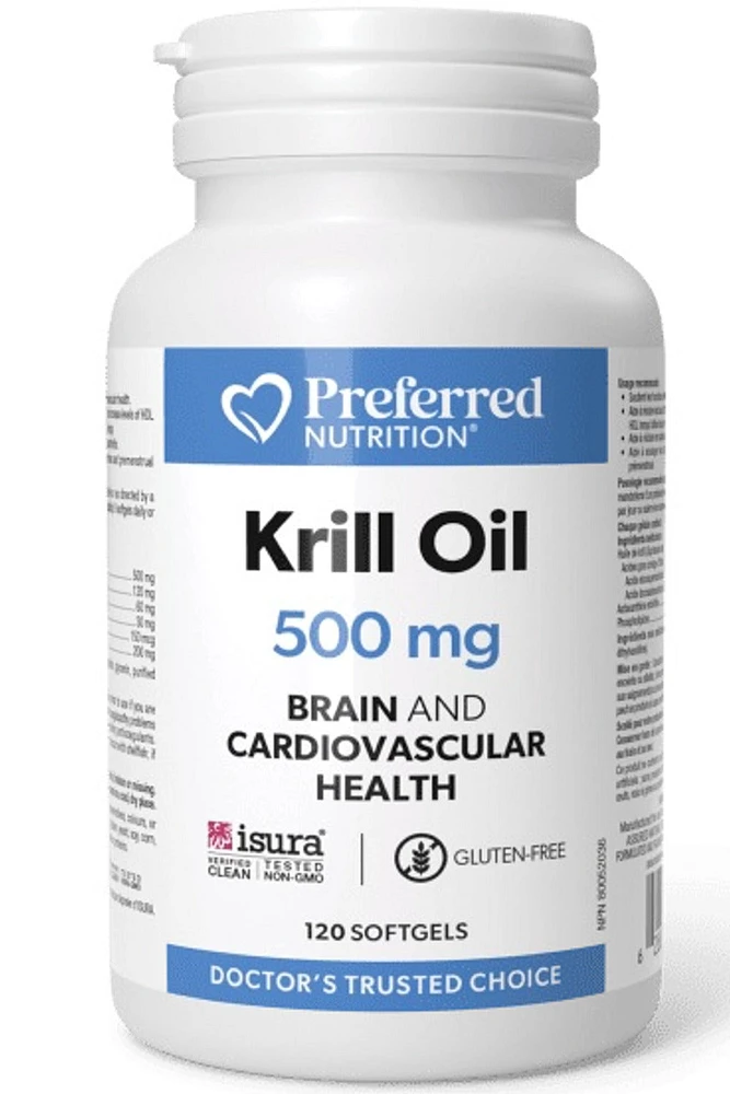 PREFERRED NUTRITION Krill Oil (500 mg - 120 sgls)