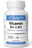 PREFERRED NUTRITION Vitamin K2 & D3 (240 softgels)
