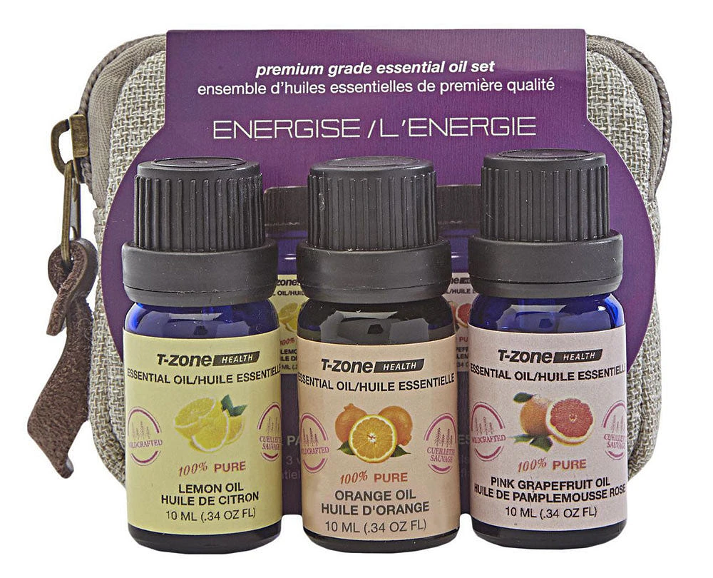 T-ZONE Health Energise Essential Oils (3 x 10 ml)