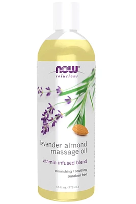 NOW Lavender-Almond Massage Oil (473 ml)