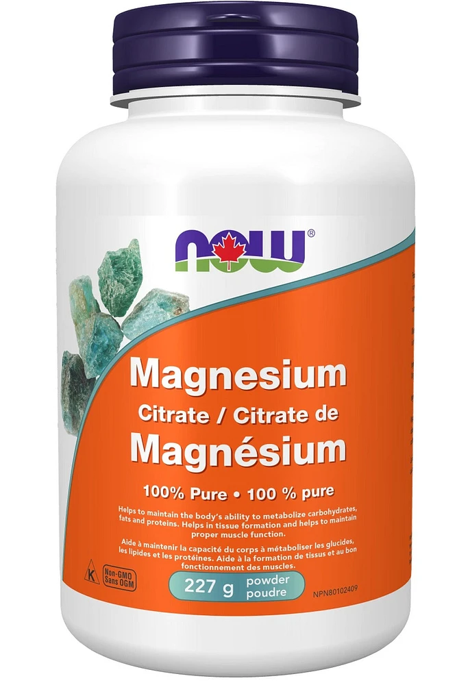 NOW Magnesium Citrate Powder (227 Grams)